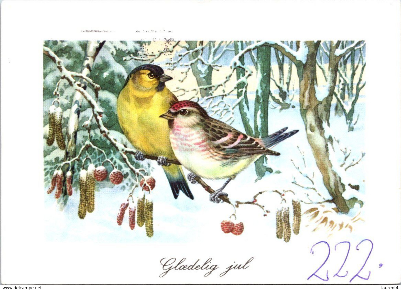 (4 C 43) Denmark  - Christmas Card (2) 1970's (posted) - Other & Unclassified