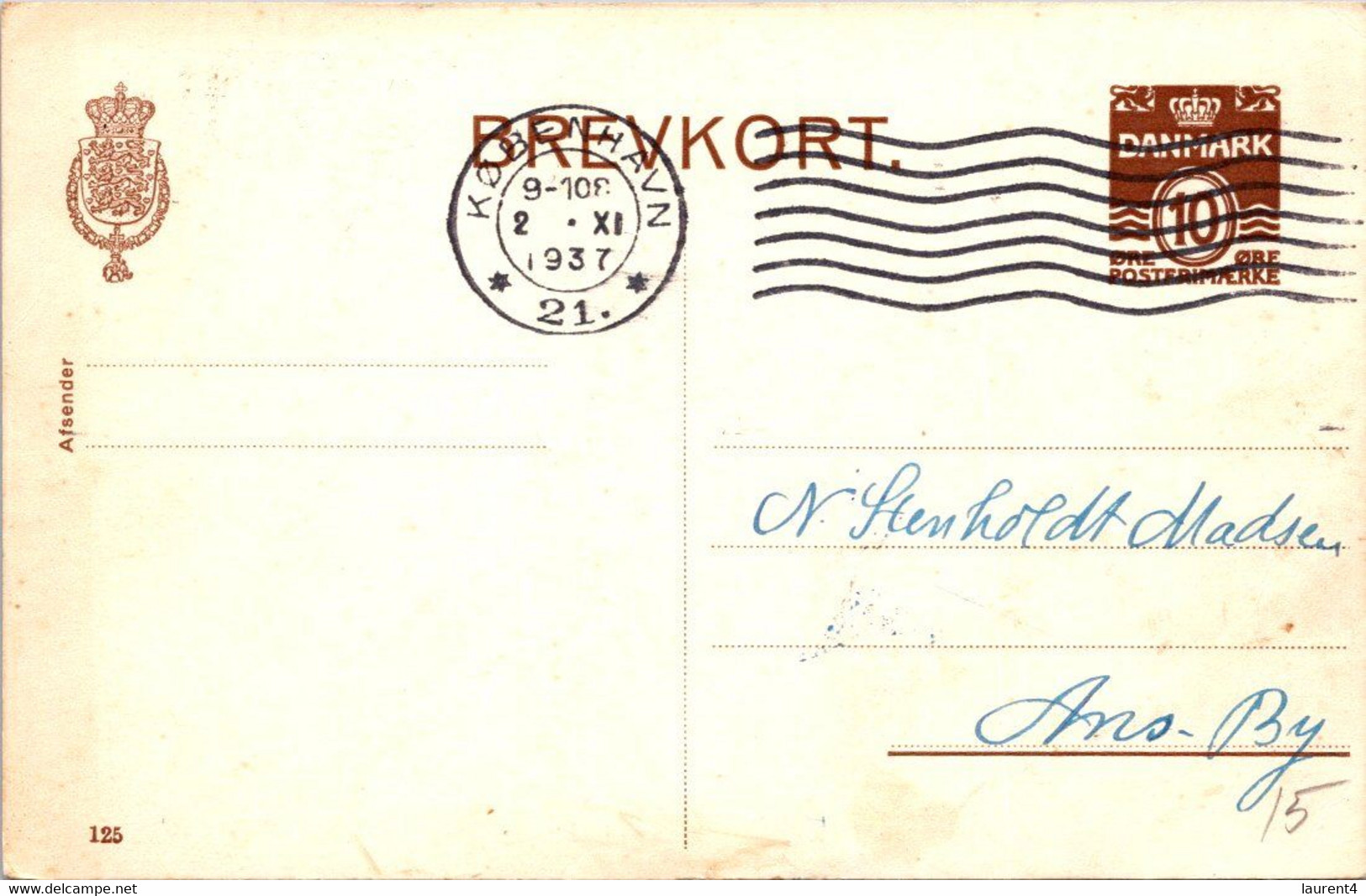 (4 C 43) Denmark  - BREVKORT - 1937 (125) - Other & Unclassified