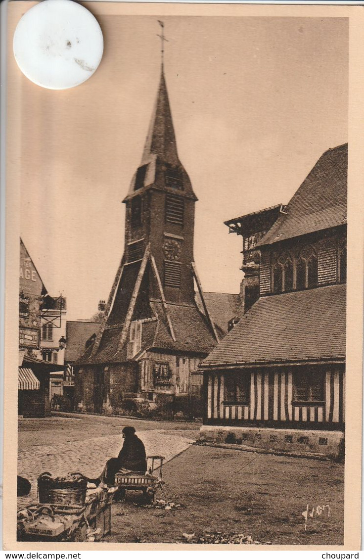 14 - Carte Postale Ancienne De   HONFLEUR   L'Eglise Sainte Catherine - Honfleur