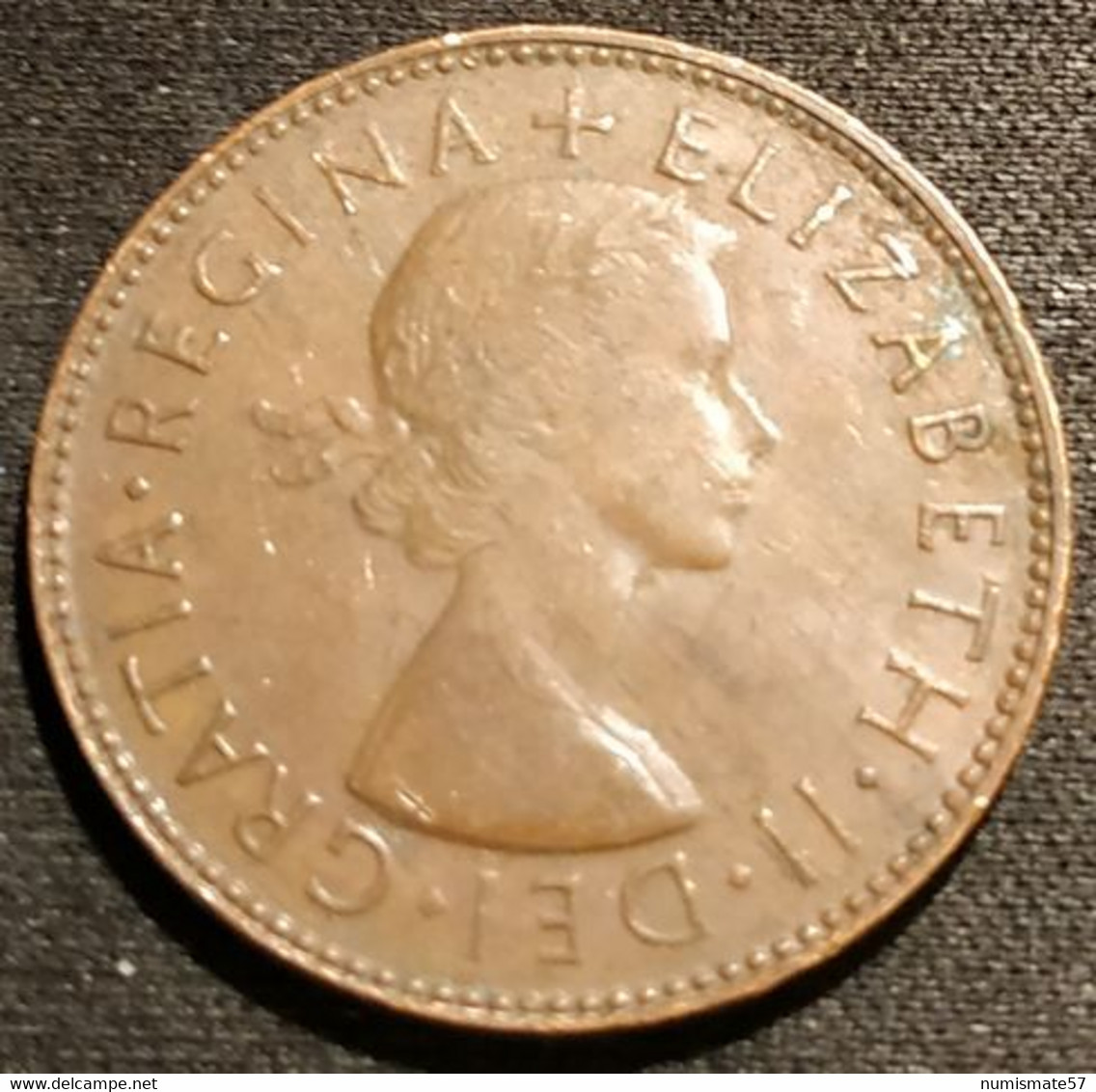 AUSTRALIE - AUSTRALIA - ½ - 1/2 - HALF PENNY 1954 - Elizabeth II - 1er Portrait ; Sans "F:D:" - KM 49 - ½ Penny