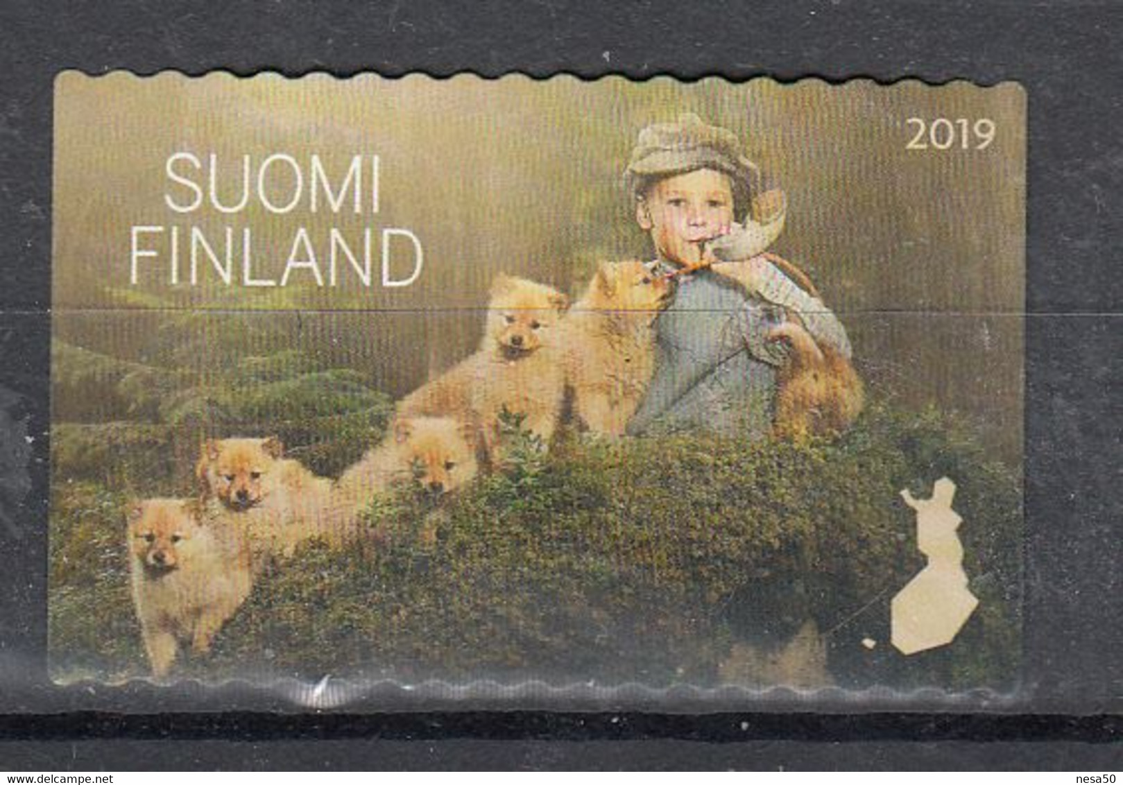 Finland 2019 Mi Nr 2664 , Jonge Honden Met Kind - Usati