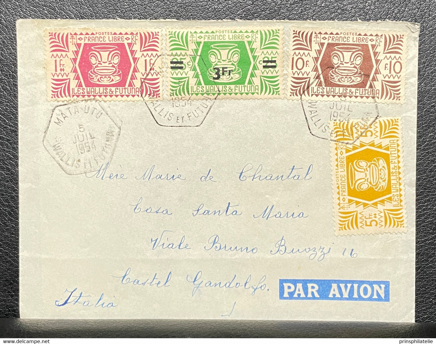 LETTRE DE MATA UTU WALLIS ET FUTUNA  PAR AVION => ITALIE  COVER - Lettres & Documents