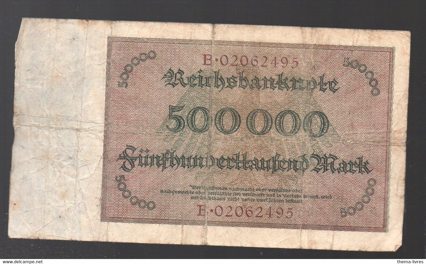 (Allemagne) Bilet De  500.000 Marks  192... (PPP33690) - 500.000 Mark