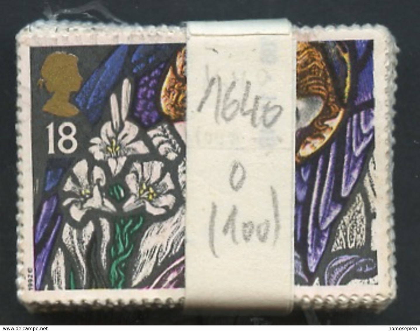 Grande Bretagne - Great Britain - Großbritannien Lot 1992 Y&T N°1640 - Michel N°1421 (o) - Lot De 100 Timbres - Feuilles, Planches  Et Multiples