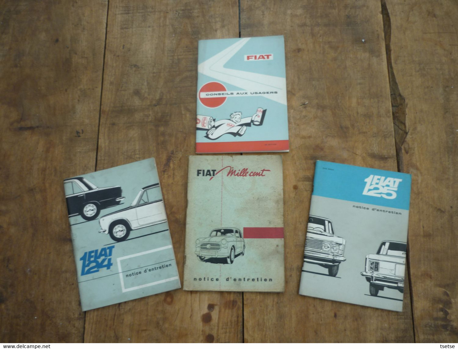 4 Notices Anciennes Sur Les Automobiles Fiat , Pour Collectionneur  Et Restaurateur De Voitures - Auto