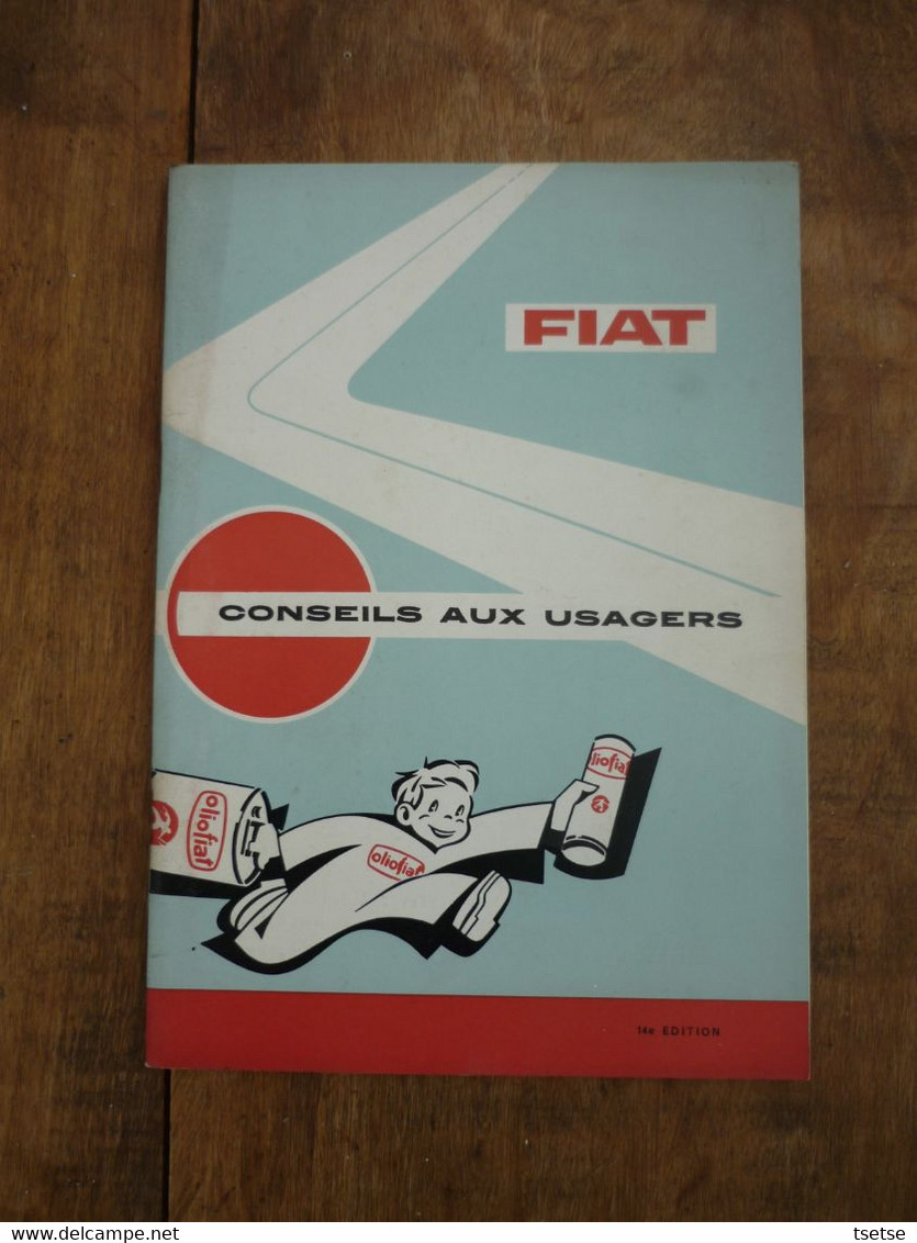 4 notices anciennes sur les automobiles Fiat , pour collectionneur  et restaurateur de voitures