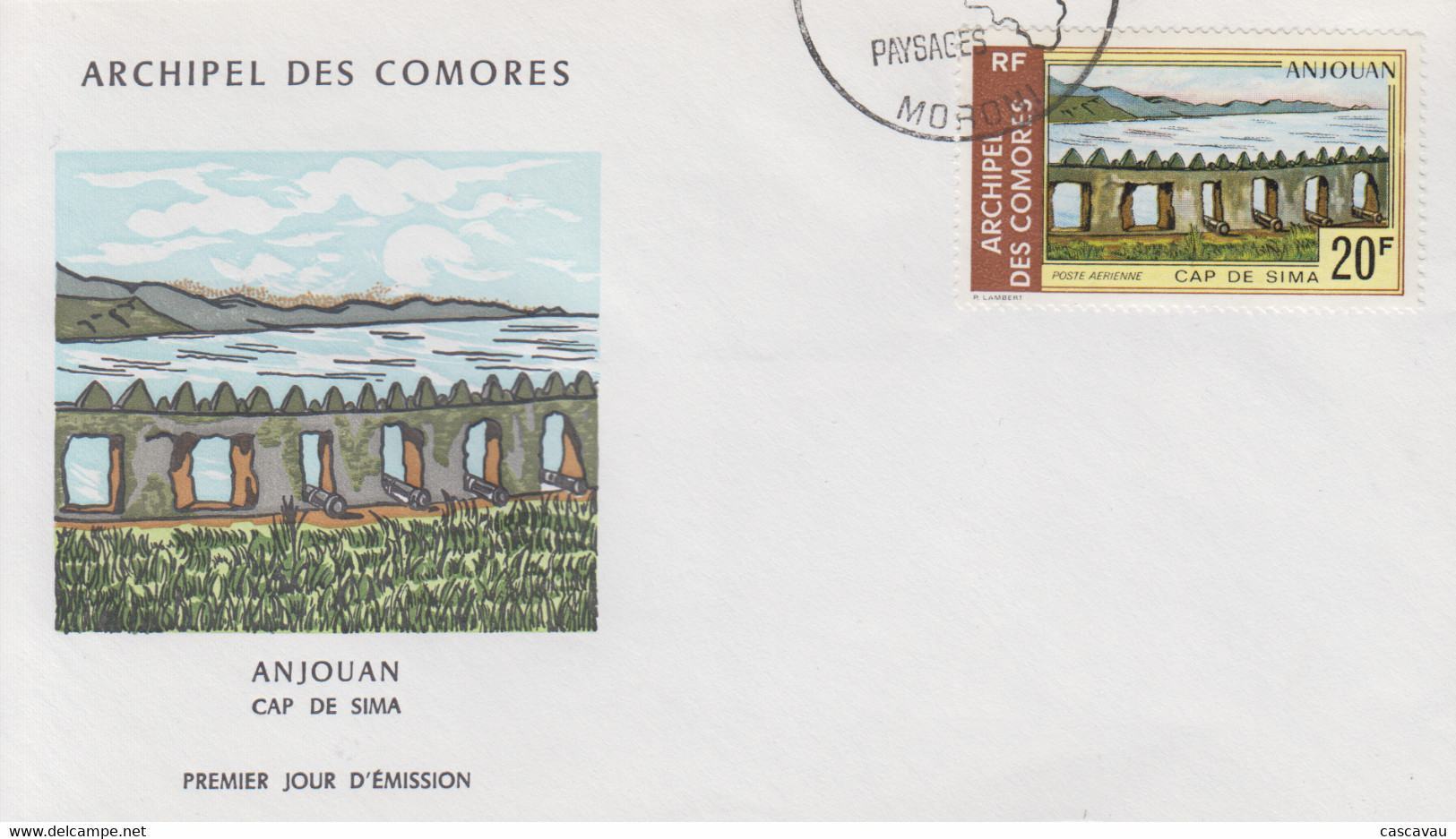 Enveloppe  FDC  1er  Jour   ARCHIPEL  Des  COMORES    ANJOUAN    Cap  De  SIMA   1972 - Other & Unclassified