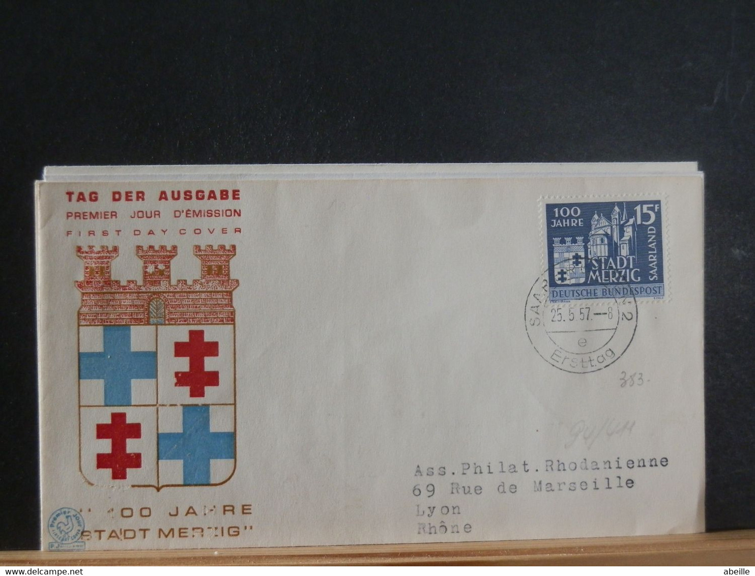94/411 FDC  SAARLAND  1957 - FDC
