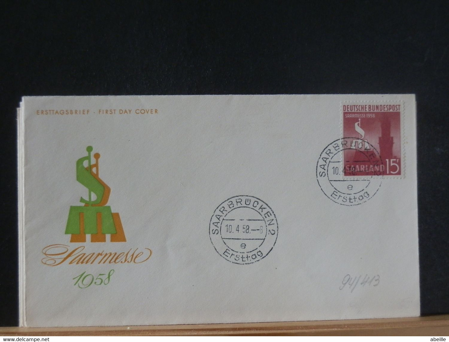 94/413 FDC  SAARLAND  1958 - FDC