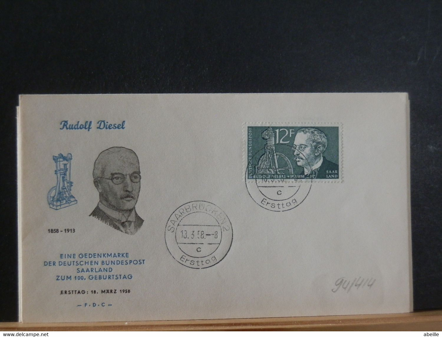 94/414 FDC  SAARLAND  1958 - FDC