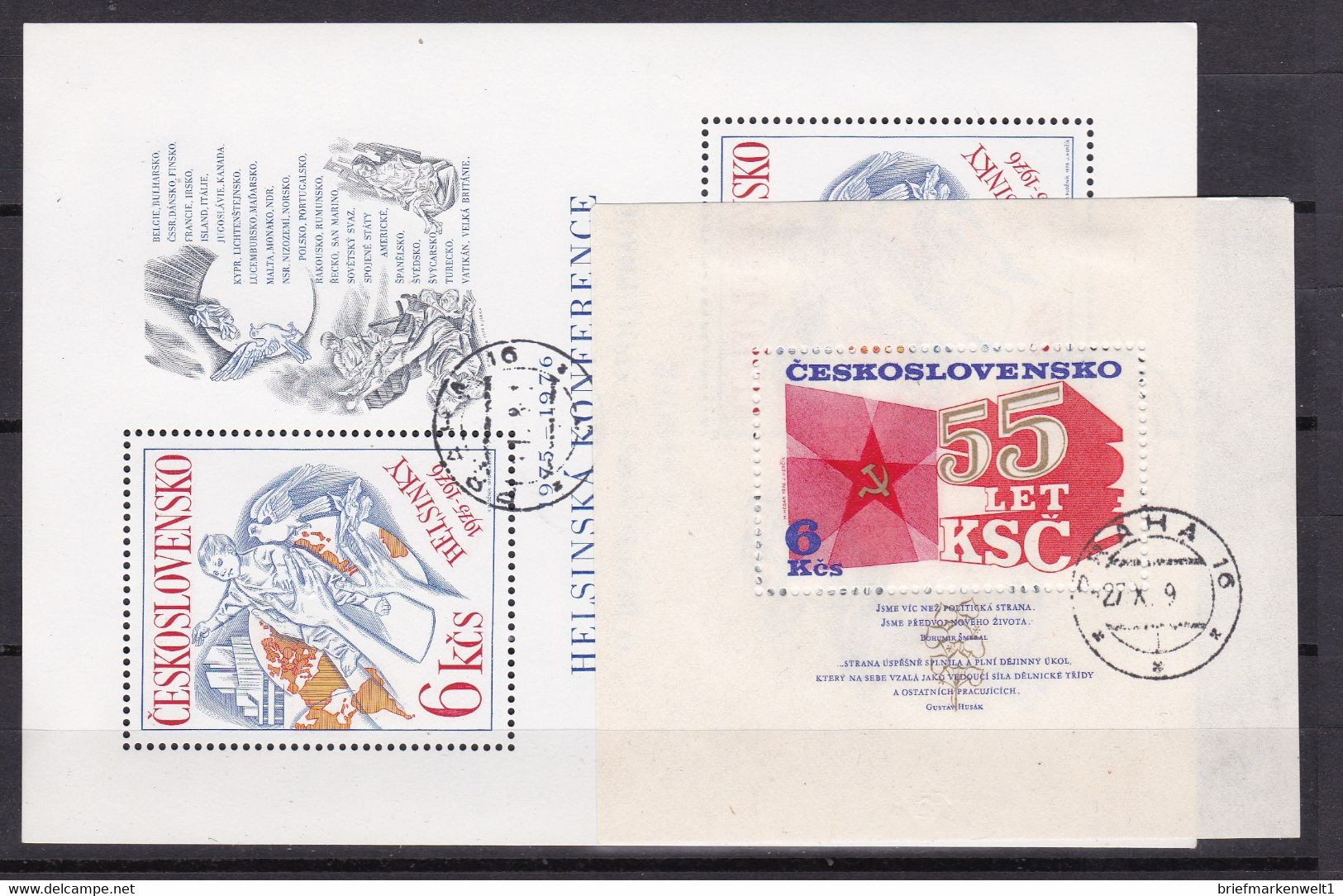 (Kg 7336) Tschechoslowakei, Kpl. Jahrgang 1976, Gest. - Années Complètes