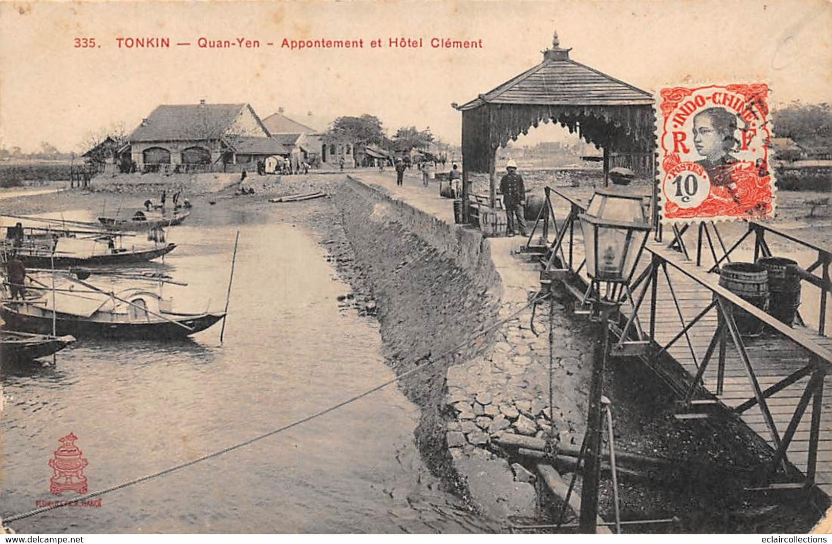 Tonkin:       Quan-Yen       Appontement Et Hôtel Clément      (voir Scan) - Vietnam