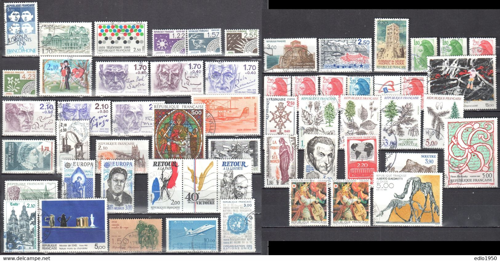 France 1985  Year Set - Used - Oblitéré - 1980-1989