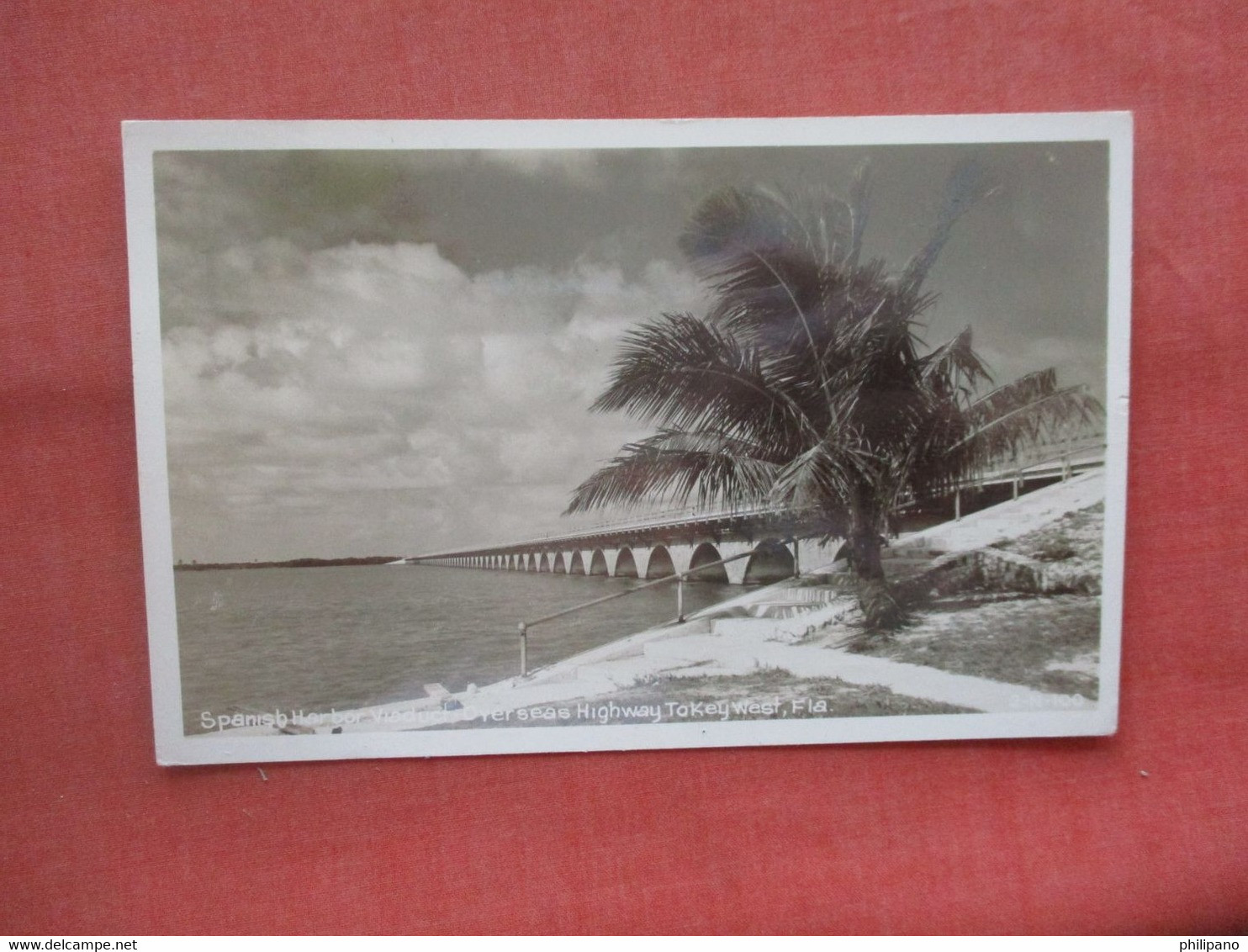 RPPC  Spanish Harbor  Viaduct Overseas Highway To  Key West Florida >  >     Ref  5328 - Key West & The Keys