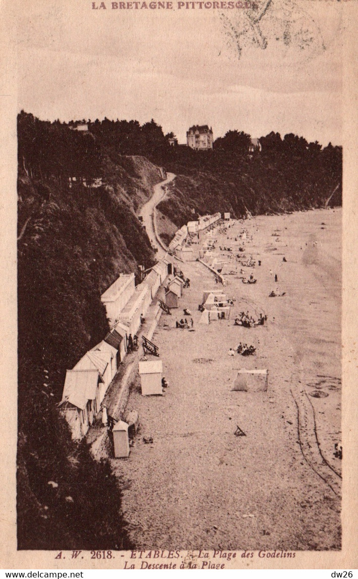 Etables-sur-Mer (Côtes-du-Nord) La Plage Des Gobelins, La Descente à La Plage - Edition Waron, Carte A.W. N° 2618 - Etables-sur-Mer