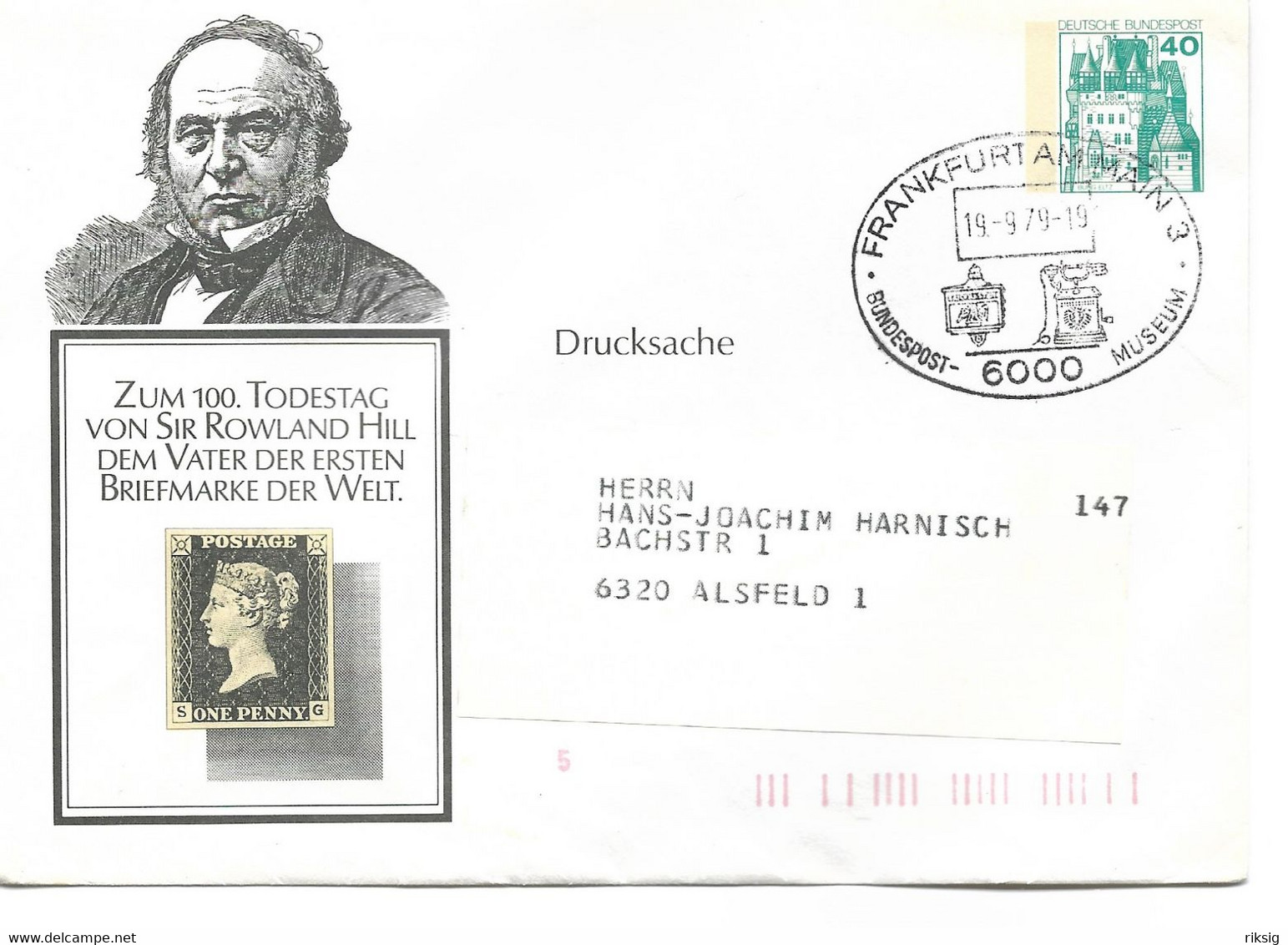 Frankfurt Am Main 3.  Bundespost Museum. Used 1979.  H-1796 - Private Covers - Used