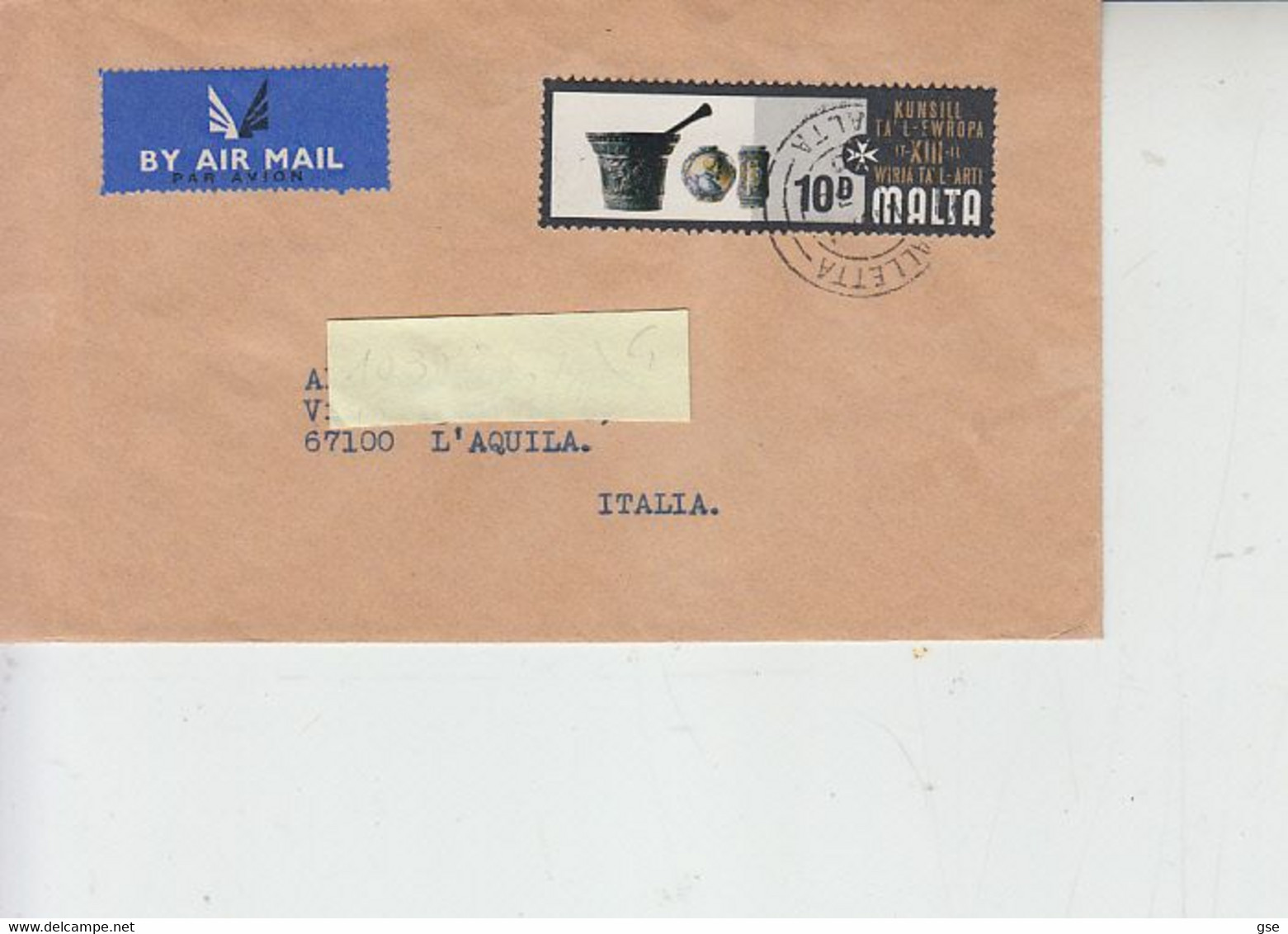 MALTA 1970 -  - Unificato 408 Su Lettera Per Italia  = - Malta