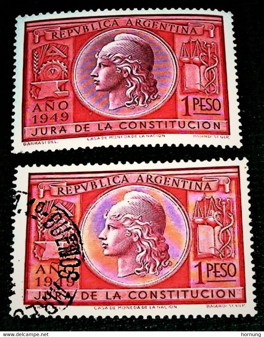 Argentina, 1949. Aniversary Of The Constitution, MNH + Used. Michel # 566 - Unused Stamps
