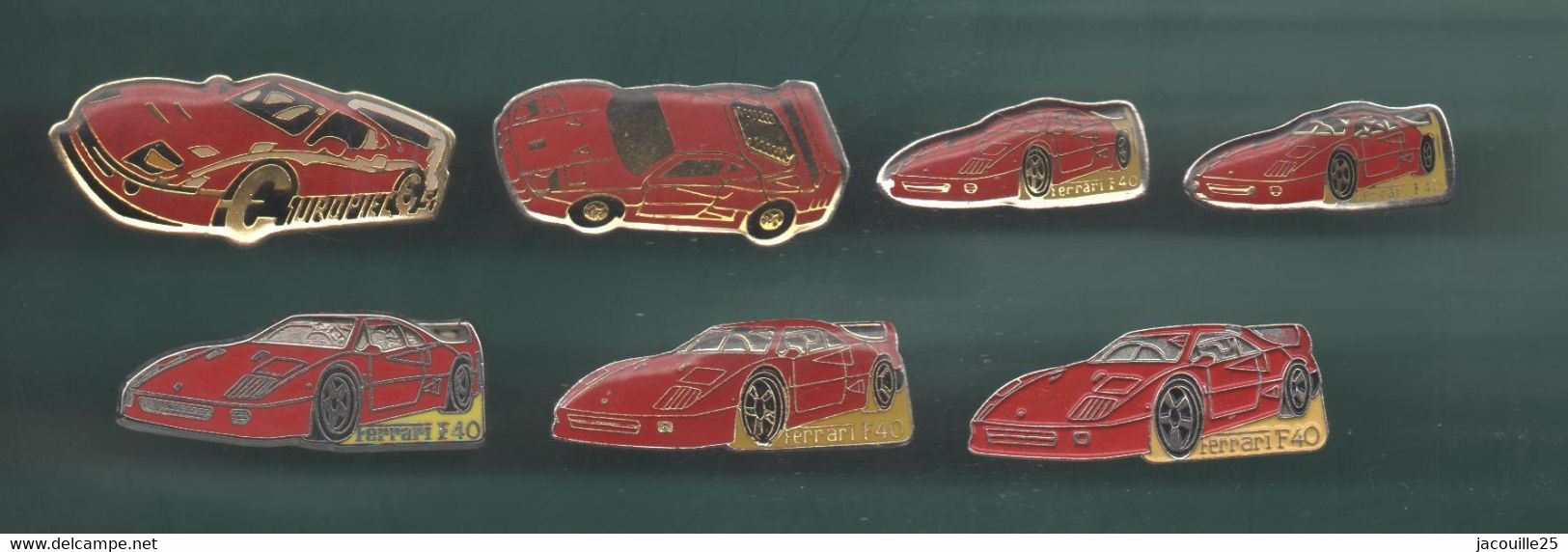 PINS PIN'S AUTO FERRARI  628 AUTOMOBILE F40 LOGO BLASON CHEVAL CABRE LOT 7 PINS TOUS DIFFERENTS - Ferrari