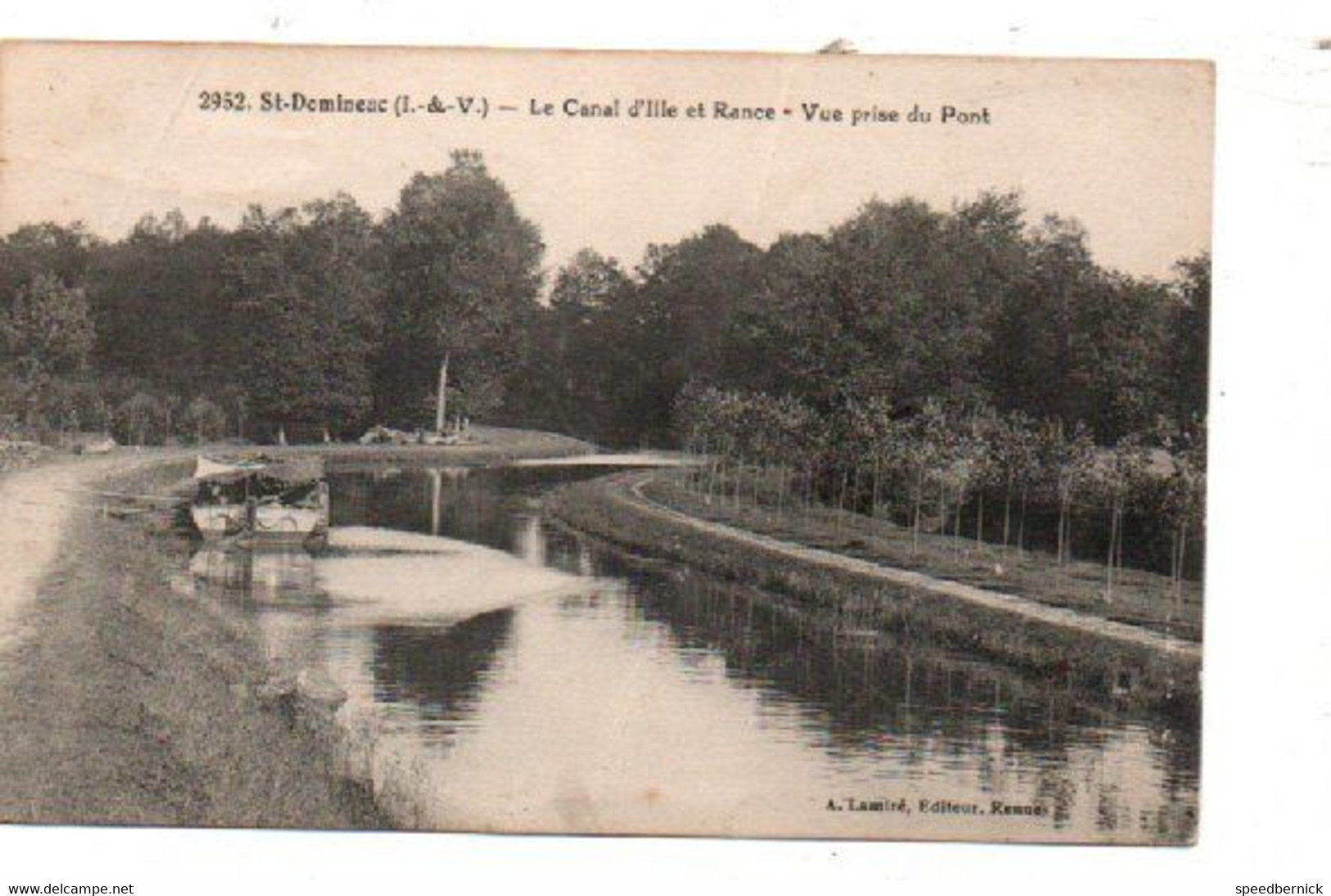 28160 Saint St Domineuc -35  CANAL D'ILLE ET RANCE Vue Prise Pont - 2952 Lamiré - ! état ! - Other & Unclassified
