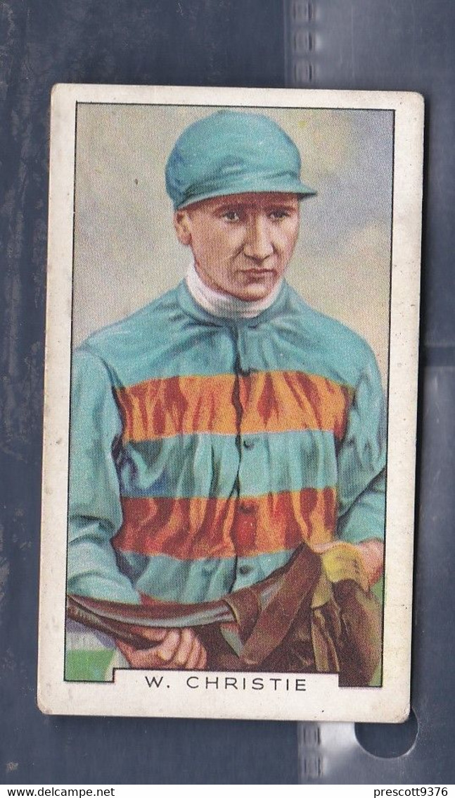 Famous Jockeys 1936 - 31 William  Christie   - Gallaher Cigarette Card - Original- Sport, Horse Racing - Gallaher