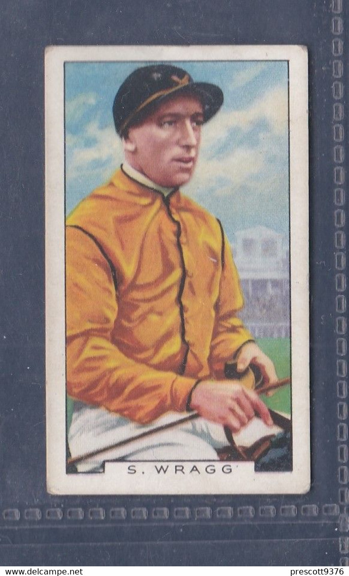 Famous Jockeys 1936 - 28 Sam Wragg   - Gallaher Cigarette Card - Original- Sport, Horse Racing - Gallaher