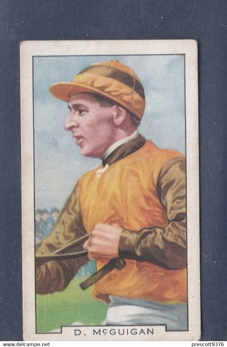 Famous Jockeys 1936 - 44 David McGuigan   - Gallaher Cigarette Card - Original- Sport, Horse Racing - Gallaher