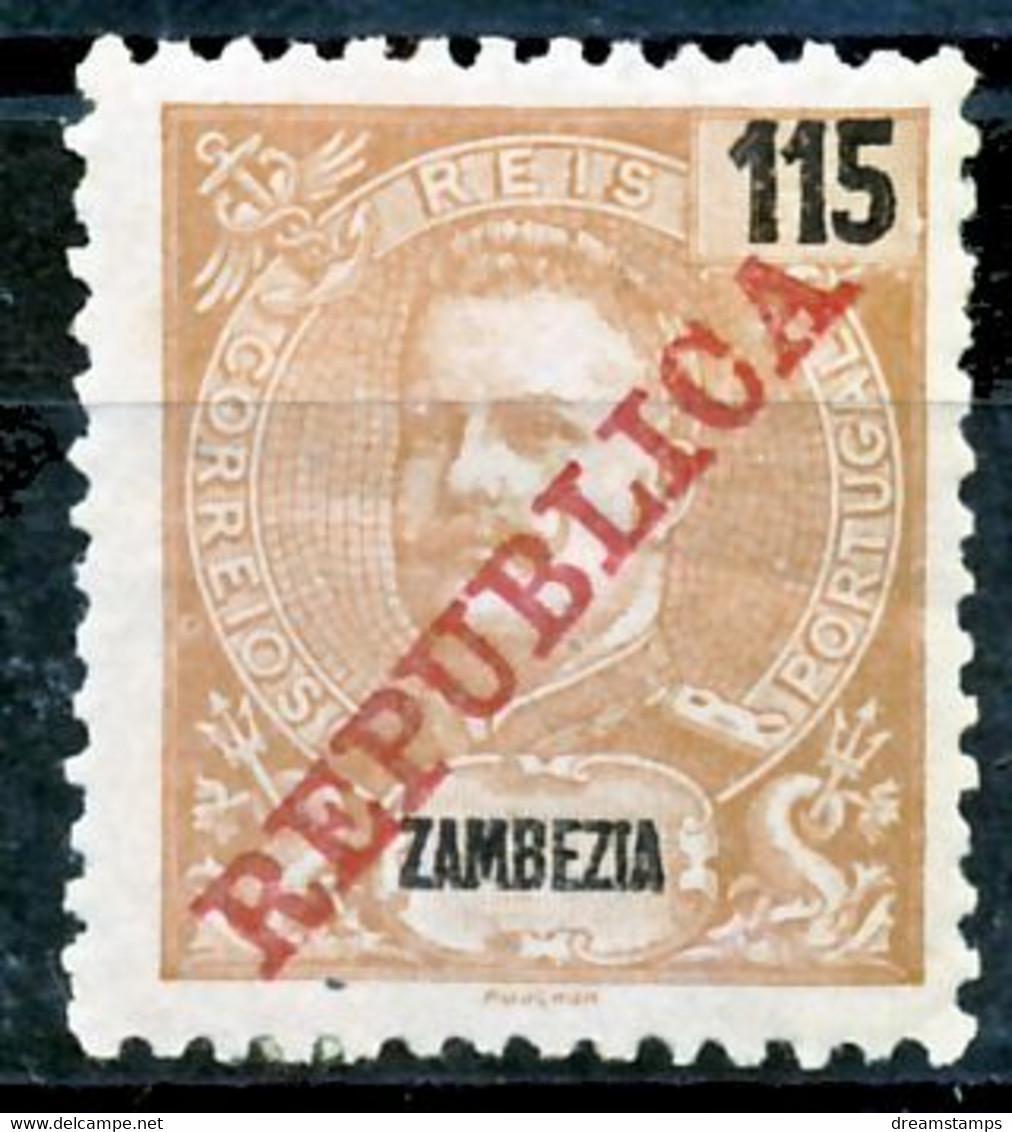 !										■■■■■ds■■ Zambezia 1911 AF#64 * Lisbon "REPUBLICA" 115 Réis (x13297) - Zambèze