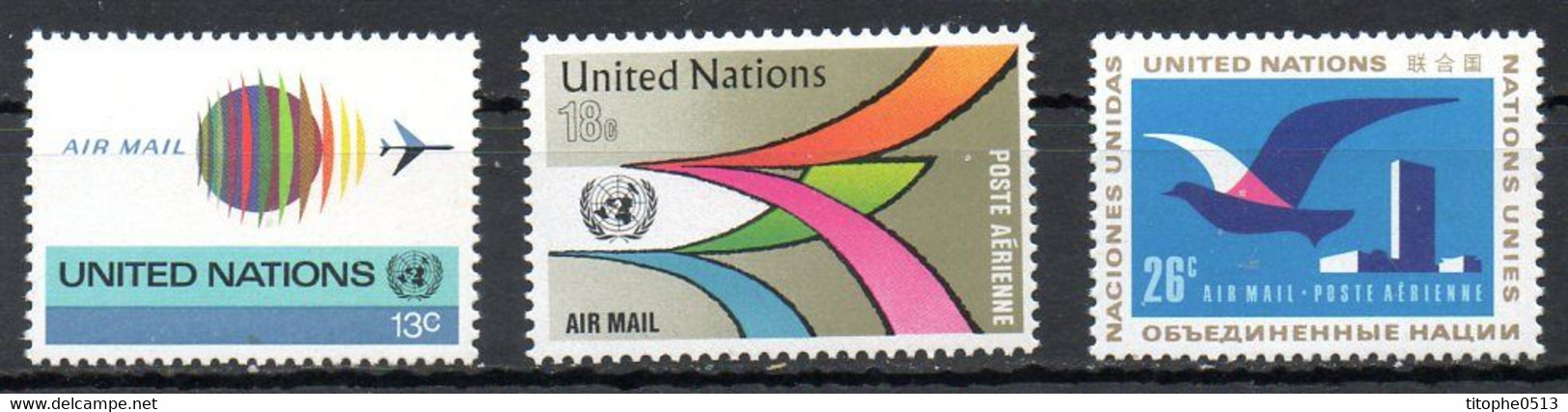 ONU NEW YORK. PA 19-21 De 1974. Série Courante. - Airmail