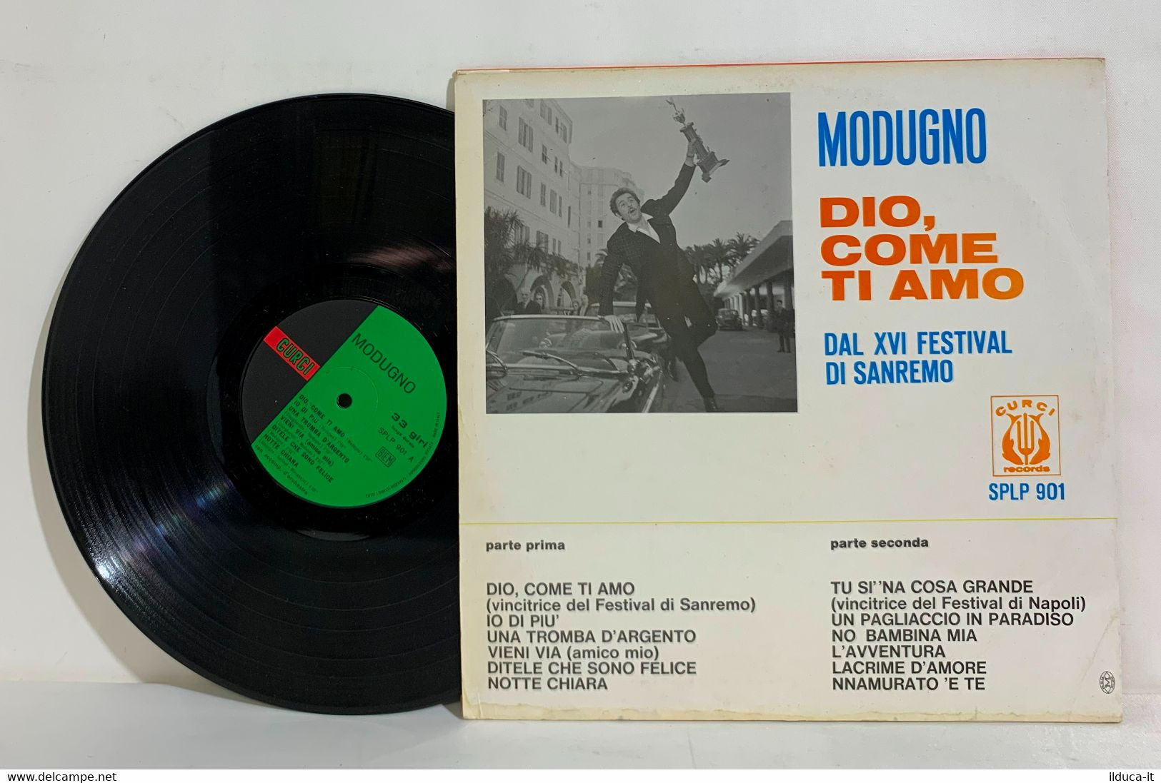 I100442 LP 33 Giri - Domenico Modugno - Dio, Come Ti Amo - Curci 1966 - Autres - Musique Italienne