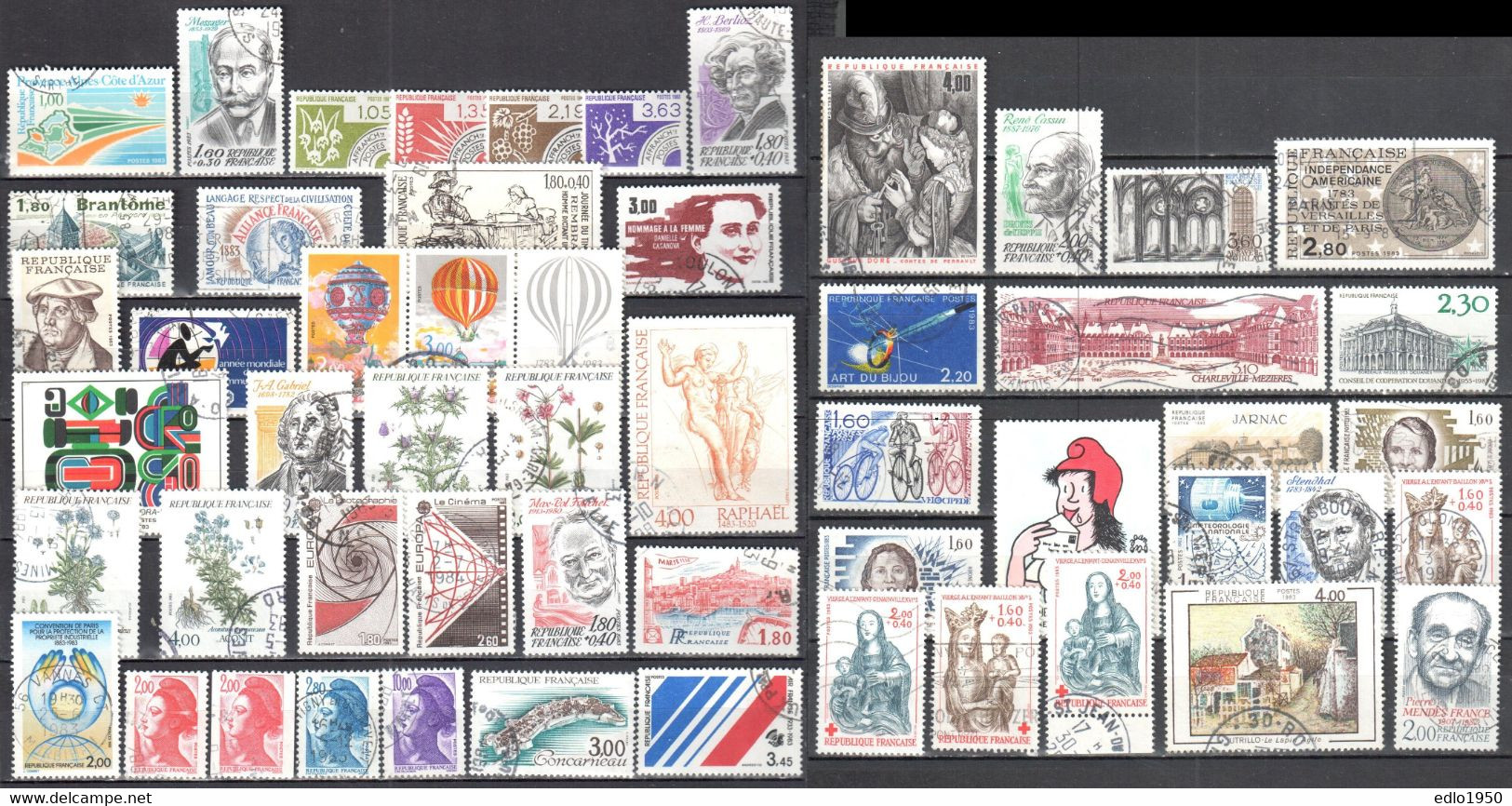 France 1983  Year Set - Used - Oblitéré - 1980-1989