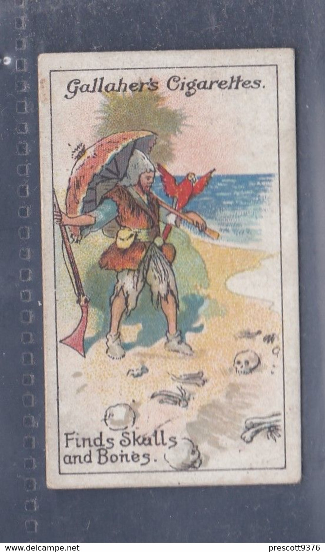 Robinson Crusoe 1928 -  Finds Skull & Bones  - Gallaher Cigarette Card - Original - Gallaher