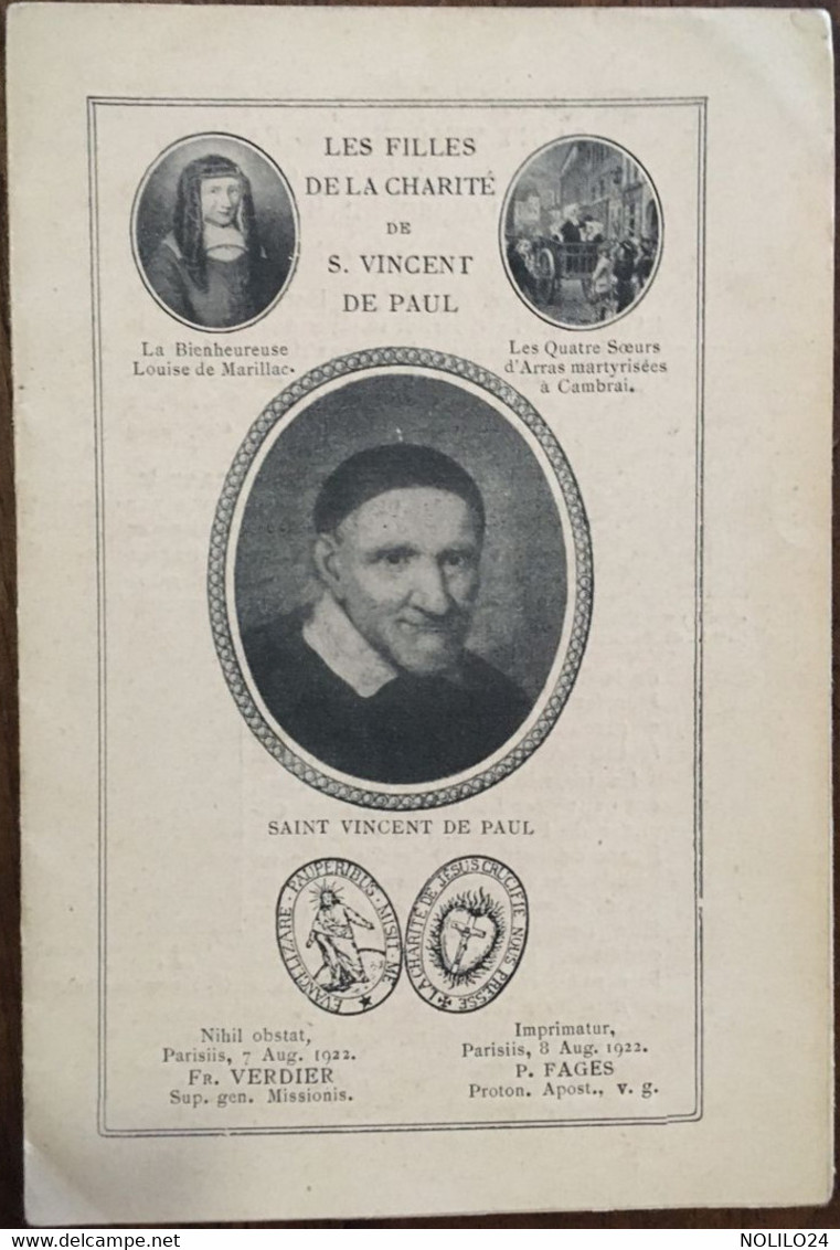 Brochure "LES FILLES DE LA CHARITE De St.VINCENT DE PAUL" Typ. Firmin-Didot (Louise De Marillac, 4 Soeurs D'Arras) - Religion &  Esoterik