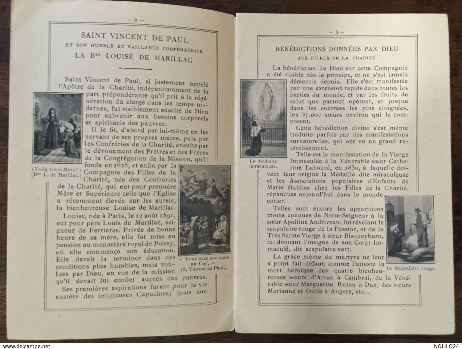 Brochure "LES FILLES DE LA CHARITE De St.VINCENT DE PAUL" Typ. Firmin-Didot (Louise De Marillac, 4 Soeurs D'Arras) - Religion &  Esoterik