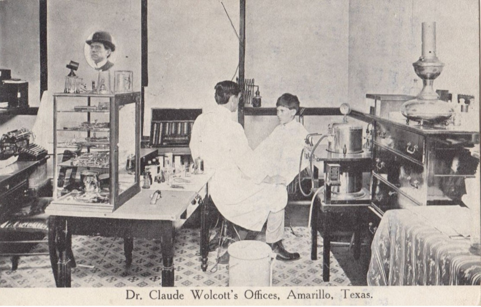 AMARILLO , Texas 1915 ; Dr. Claude Wolcott's Offices - Amarillo