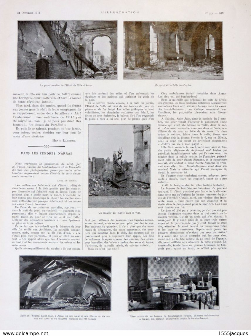 L'ILLUSTRATION N° 3739 31-10-1914 ANVERS BOMBARDEMENT ARRAS FUSILIERS YPRES BRIAND PAPEETE MONTENEGRO TRAIN BLINDÉ - L'Illustration