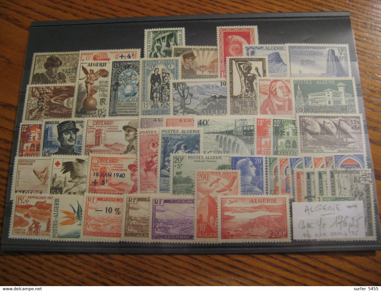 ALGERIE - LOT PAR UNE PIECE DE TIMBRES NEUFS** LUXE - MNH - COTE 176,25 EUROS - Unused Stamps