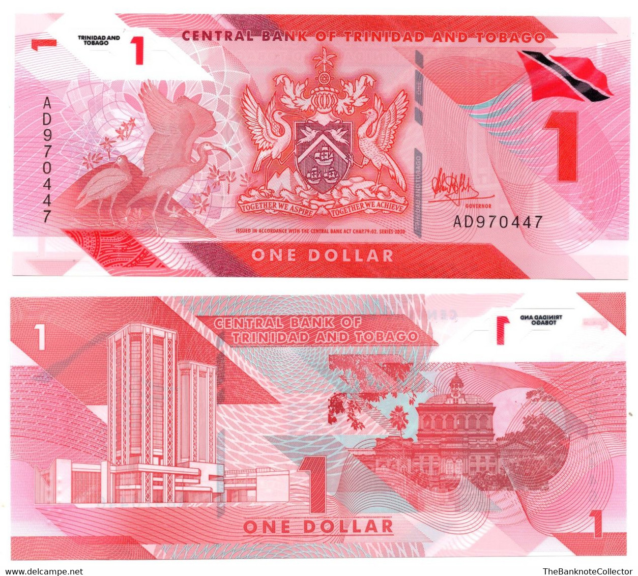 Trinidad And Tobago 1 5 10 20 50 And 100 Dollars 2020-2021 Polymer Series 6 Pieces Set UNC - Trinidad Y Tobago