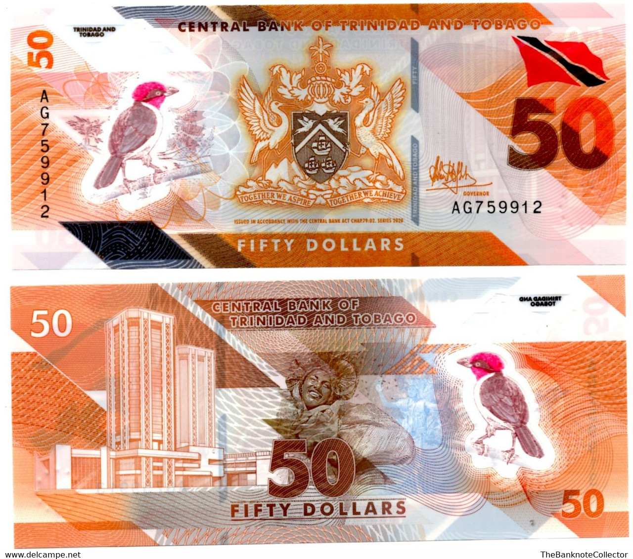 Trinidad And Tobago 1 5 10 20 50 And 100 Dollars 2020-2021 Polymer Series 6 Pieces Set UNC - Trinidad Y Tobago