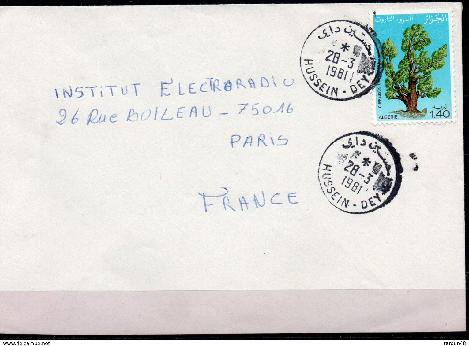 Lettre Affranchie Du Timbre  733 Algérie De 1981 - Algeria (1962-...)