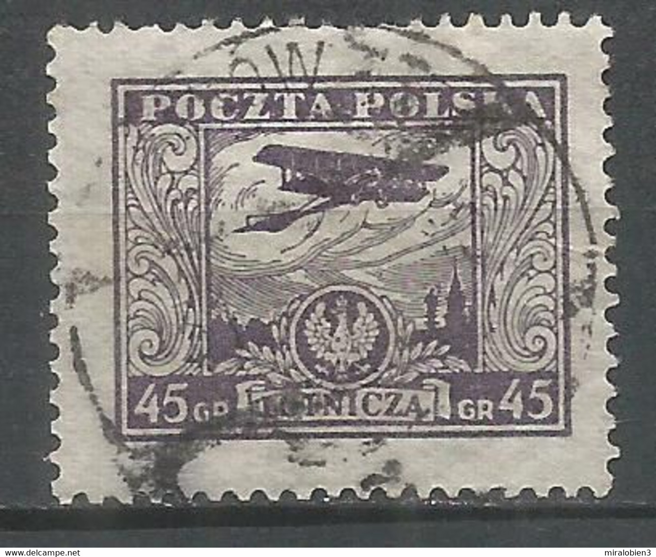 POLONIA CORREO AEREO YVERT NUM. 9 USADO - Used Stamps