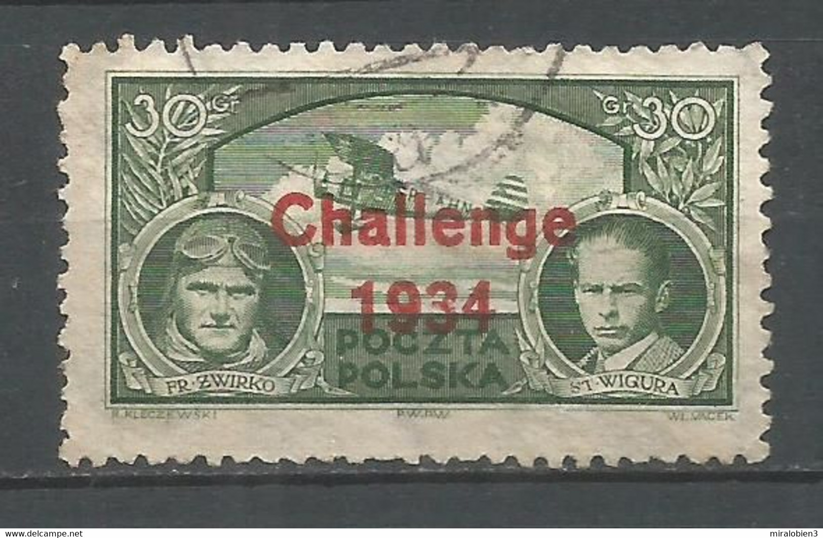 POLONIA CORREO AEREO YVERT NUM. 9B USADO - Used Stamps