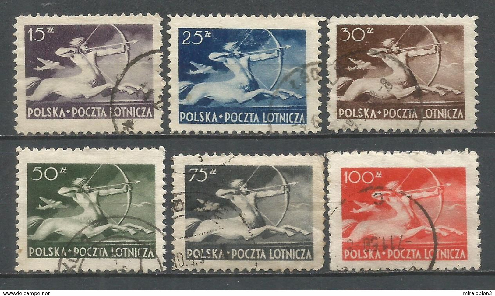 POLONIA CORREO AEREO YVERT NUM. 18/23 SERIE COMPLETA USADA - Used Stamps