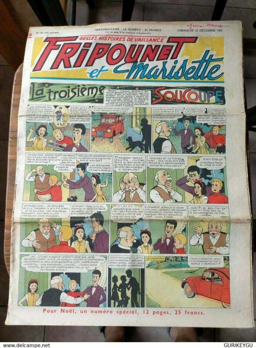 Fripounet Et Marisette N° 51 Sylvain Et Sylvette 18/12/1955 M.C 2 CV - Sylvain Et Sylvette
