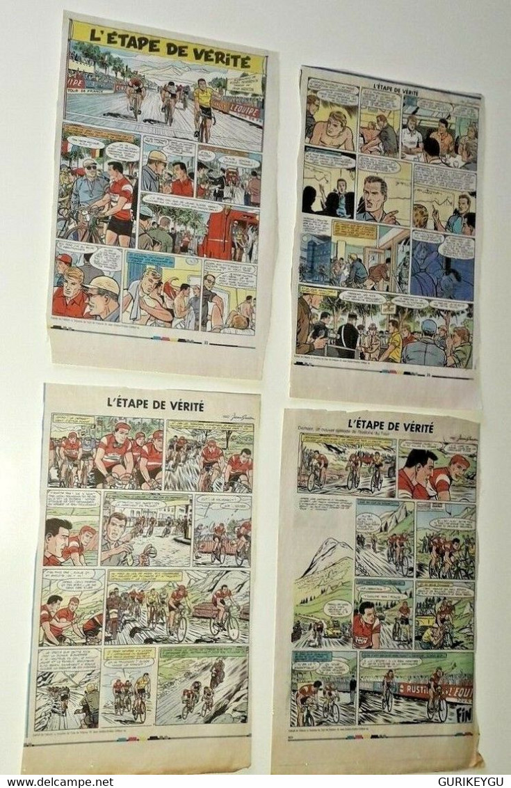 4 Pages Bd L'étape De Vérité  Tour De France JEAN GRATON  Rare EO 1958 - Sylvain Et Sylvette