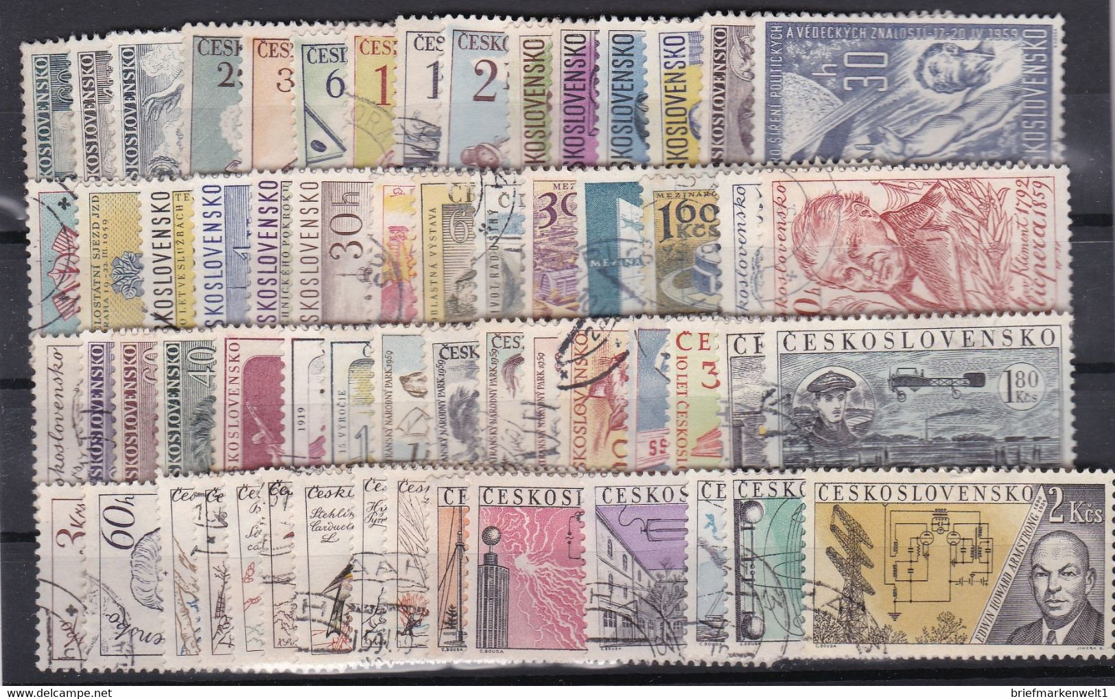 (Kk 7352) Tschechoslowakei, Kpl. Jahrgang 1959, Gest. - Volledig Jaar