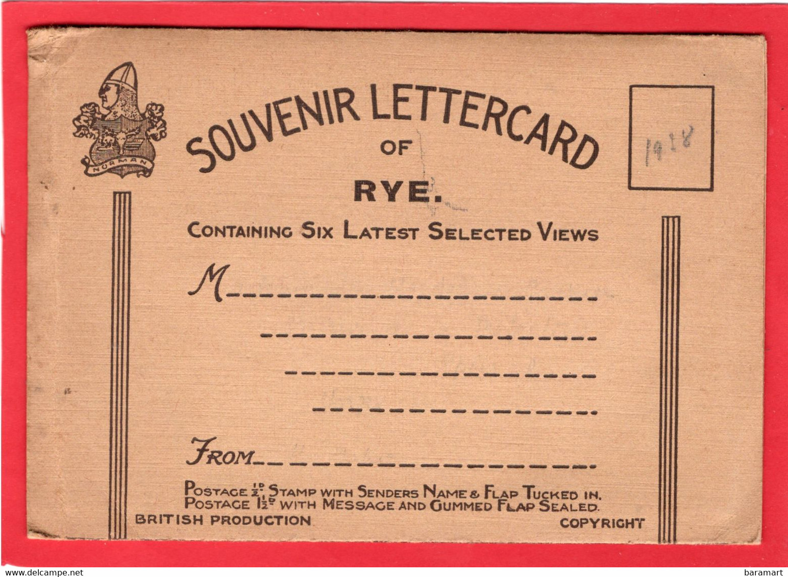 SOUVENIR LETTERCARD Of RYE Containning Six Latest Selected Views  NORMAN British Production - Rye
