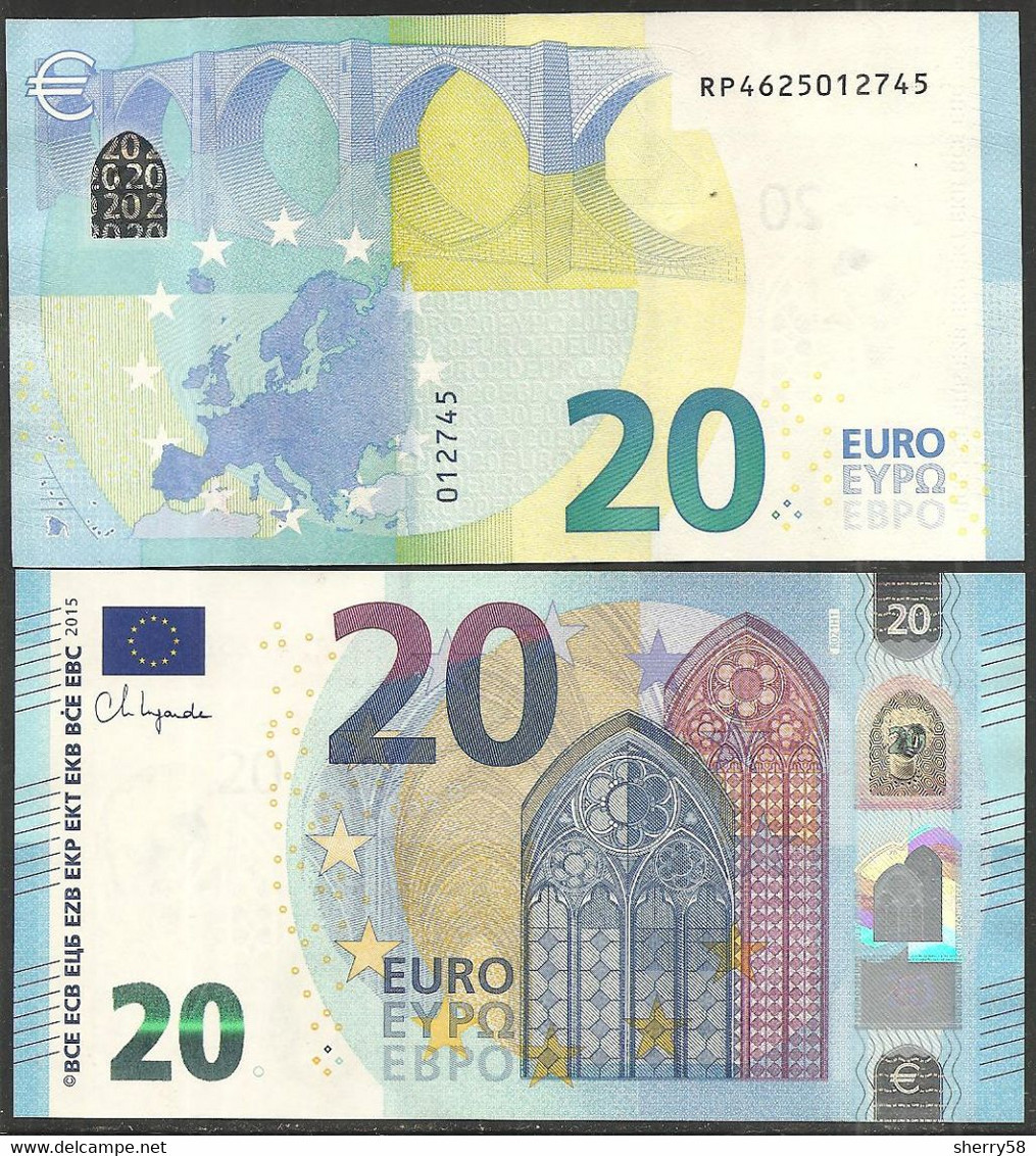 20 Euro - 2015-2019 - BILLETE DE 20 EUROS - LAGARDE -SIN CIRCULAR-RP -  R021B2