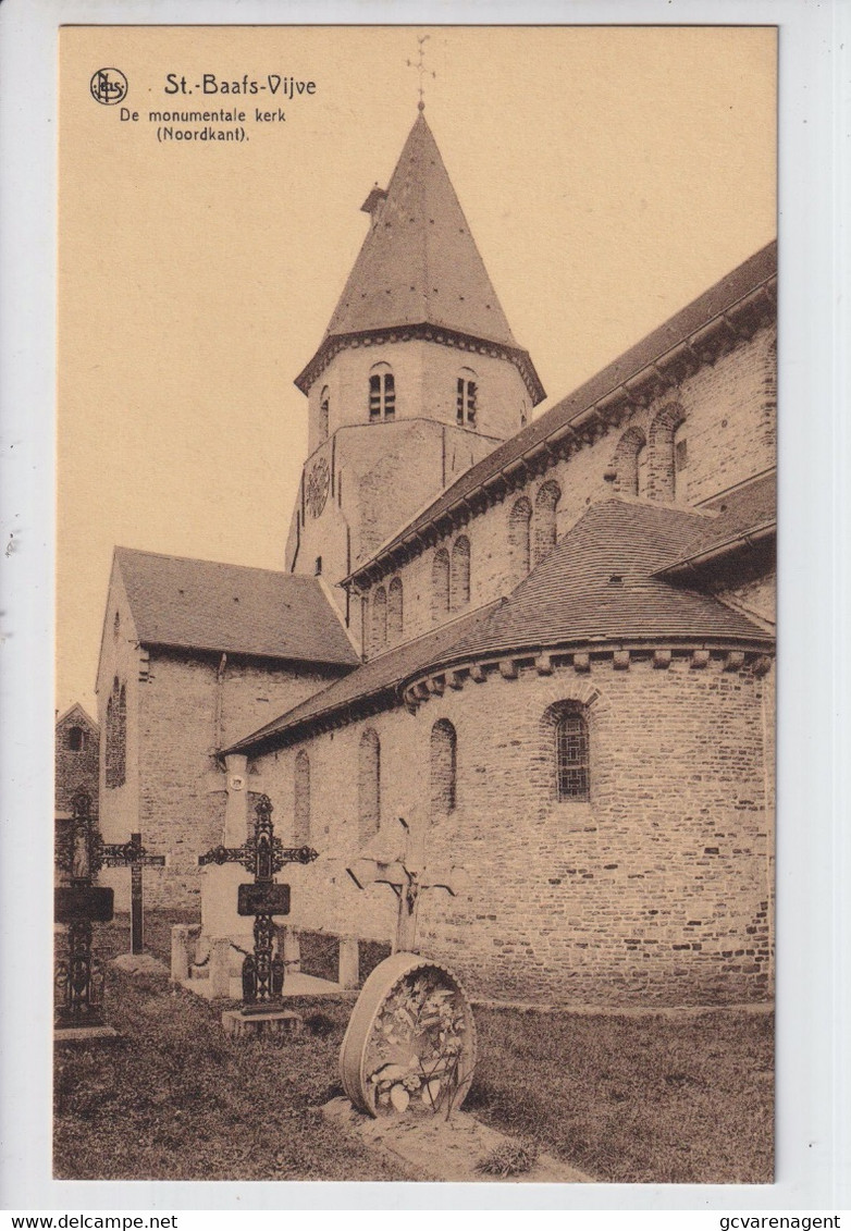 ST.BAAFS VIJVE    DE MONUMENTALE KERK   2 KAARTEN - Wielsbeke