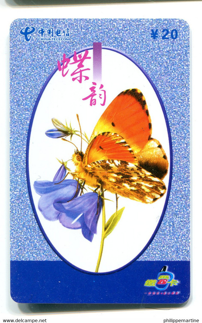 Télécarte China Telecom : Papillon - Vlinders